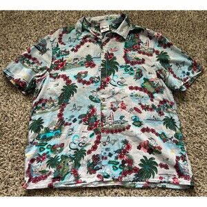 SCOUT X PEANUTS Hawaii Shirt Mens Small Short Sleeve